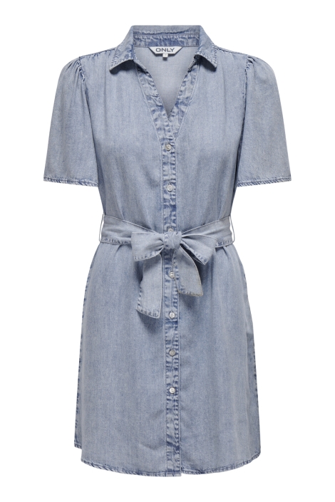 Only onlhelena ss belted dnm dress qyt